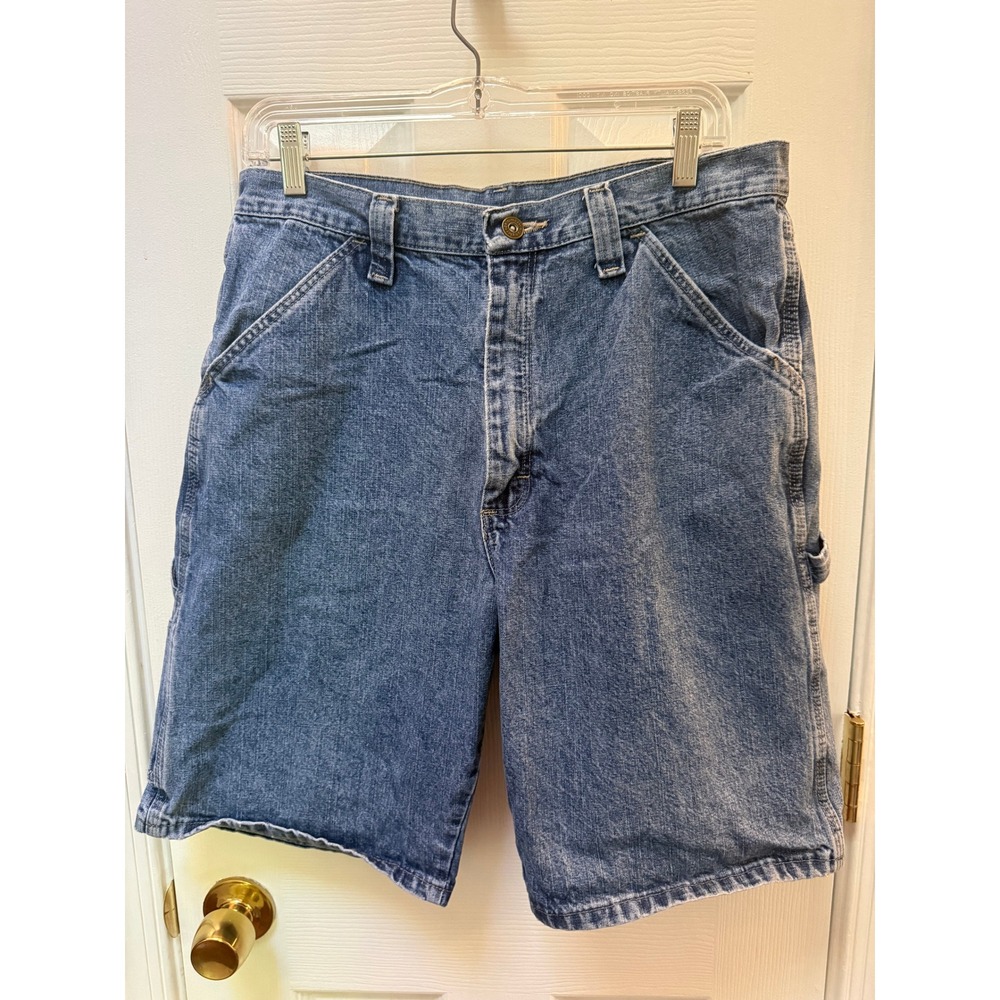Wrangler Originals Mens Blue Denim Carpenter Shorts Size 32 67CUTDW Utility